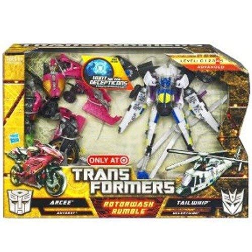 Transformers Hunt for the Decepticons Exclusive Deluxe Action Figure 2Pack Rotorwash Rumble Arcee Tailwhip
