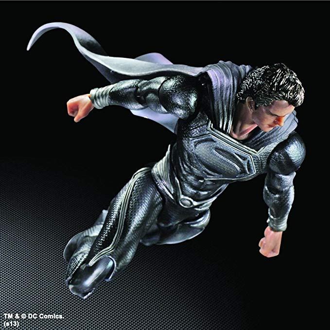Man of Steel Play Arts Kai Superman Black Version NYCC 2013 Exclusive