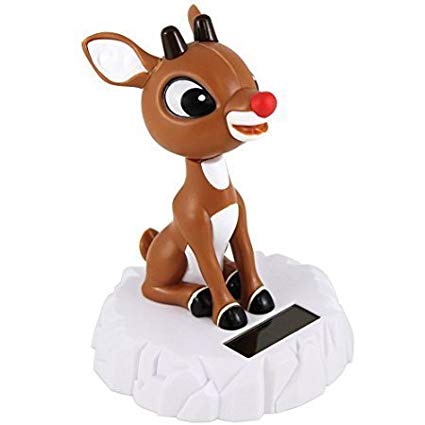 50th Anniversary Rudolph The Red-Nosed Reindeer Solar Bobblehead Bobber