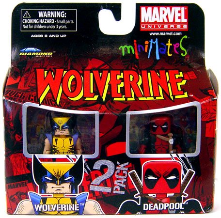 Marvel MiniMates Series 28 Mini Figure 2-Pack Wolverine and Deadpool