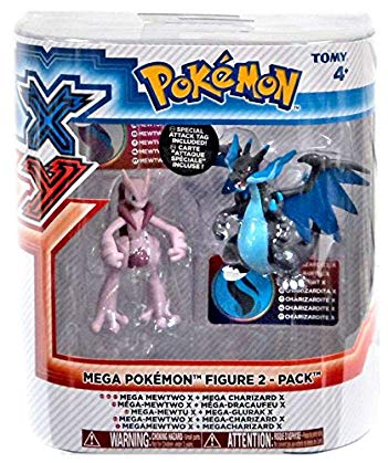 Pokemon XY Mega Mewtwo & Mega Charizard X Figure 2-Pack