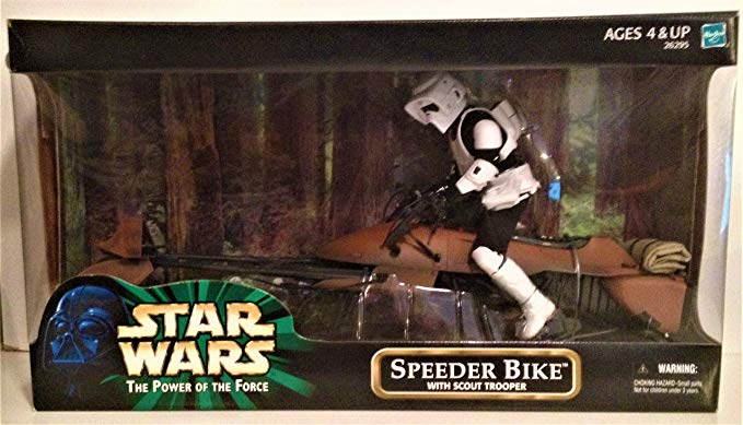 2001 Kenner Star Wars Power of the Jedi Speeder Bike w/ Luke Skywalker