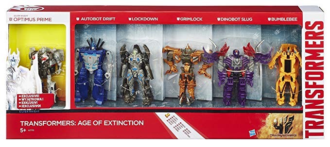 Transformers 4 Age of Extinction Exclusive Action Figure 6-Pack Optimus, Drift, Lockdown, Grimlock, Slug & Bumblebee