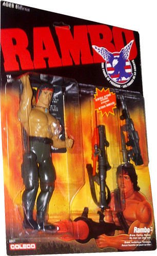 1986 Coleco Rambo Action Figure with Battle Action Rocket Launcher and Accessories (Rambo - The Force of Freedom)