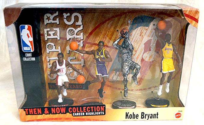 Mattel NBA Super Stars Then & Now Collection 4-Figure Box Set - Kobe Bryant - Los Angeles Lakers